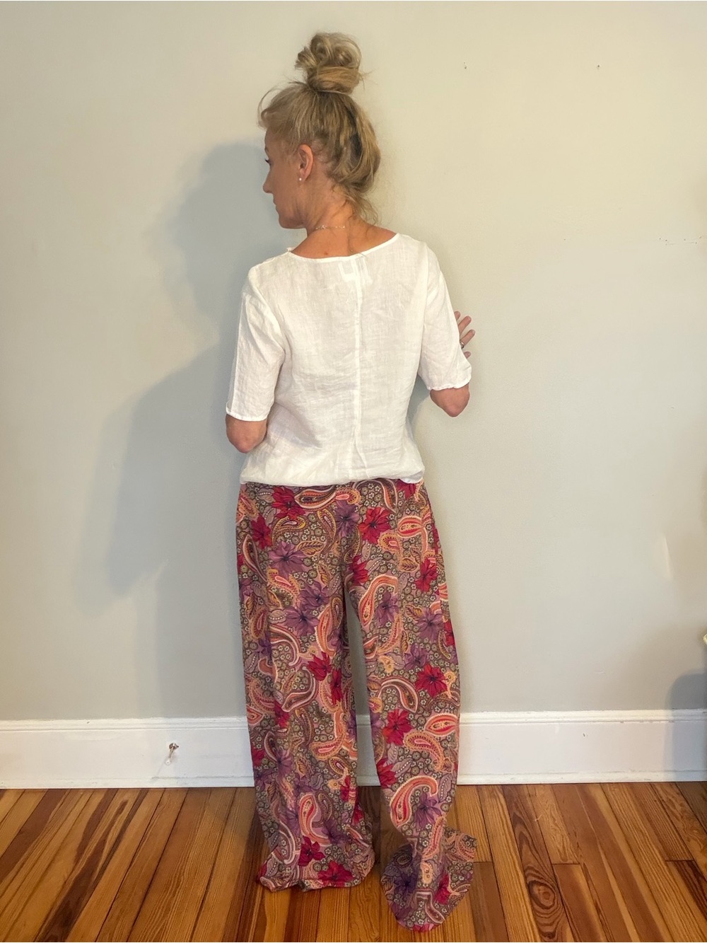 Johnny Was Lioness Wide Leg Silk Pants - Picture 5 of 5
